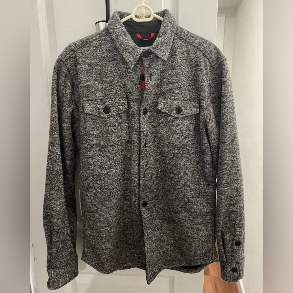 Edgevale North Coast Shirt Jacket, Heather Gray Mens Medium